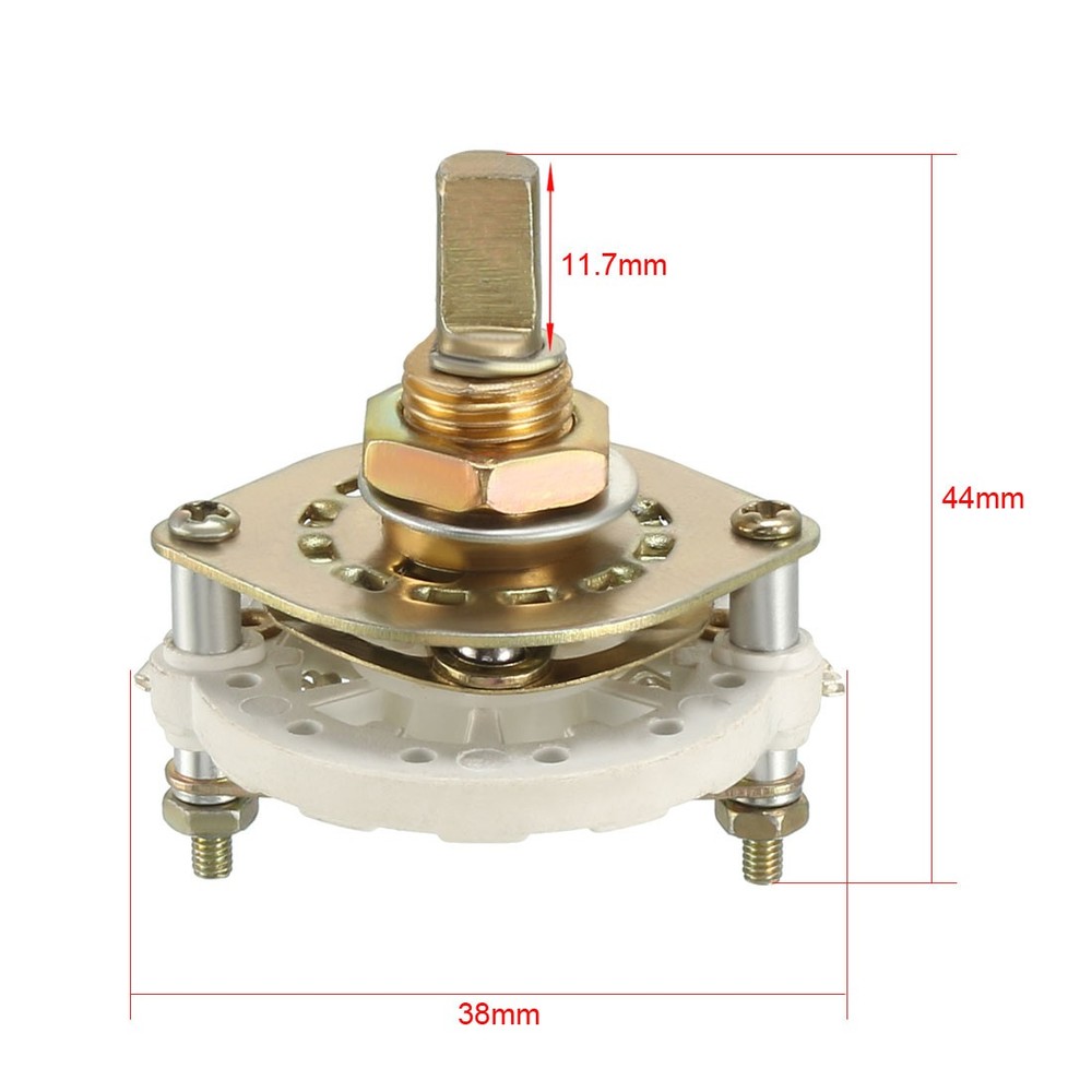 1P5T 1 Pole 5 Position 1 Deck Band Channel Rotary Switch Selector Knobs