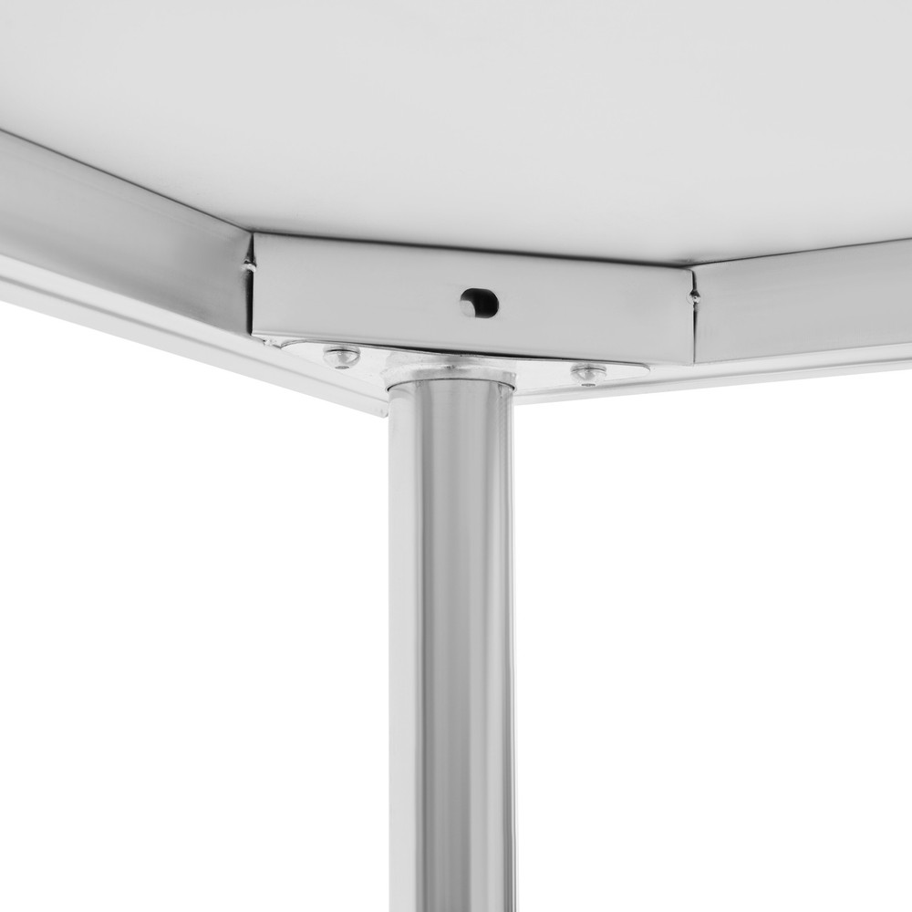 Stainless Steel Adjustable Kitchen Restaurant Work Prep Table With Backsplash