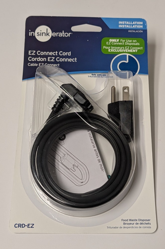 InSinkErator CRD-EZ Connect Power Cord 3 Ft For use on EZ Connect Disposals