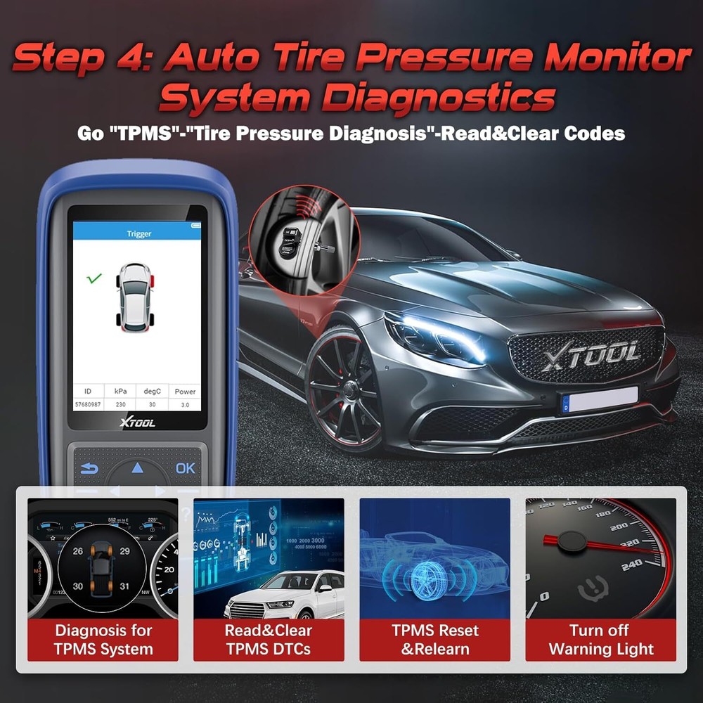XTOOL Newest Universal TP150 TPMS Programming Tool TPMS Relearn/Reset/Activate