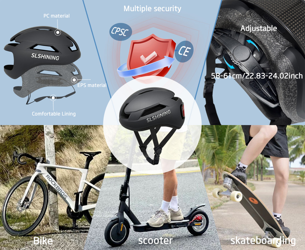 Smart Cycling Helmet with LED Display, APP & Remote Control