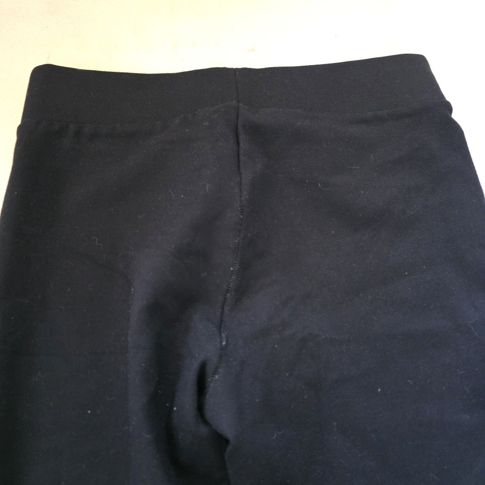 Black Leggings UK12 George Pull On Stretch Cropped Viscose Blend