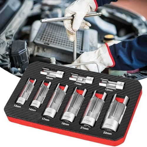 9Pcs Automotive O2 Oxygens Sensors Socket Offset Wrench Remover Tool and