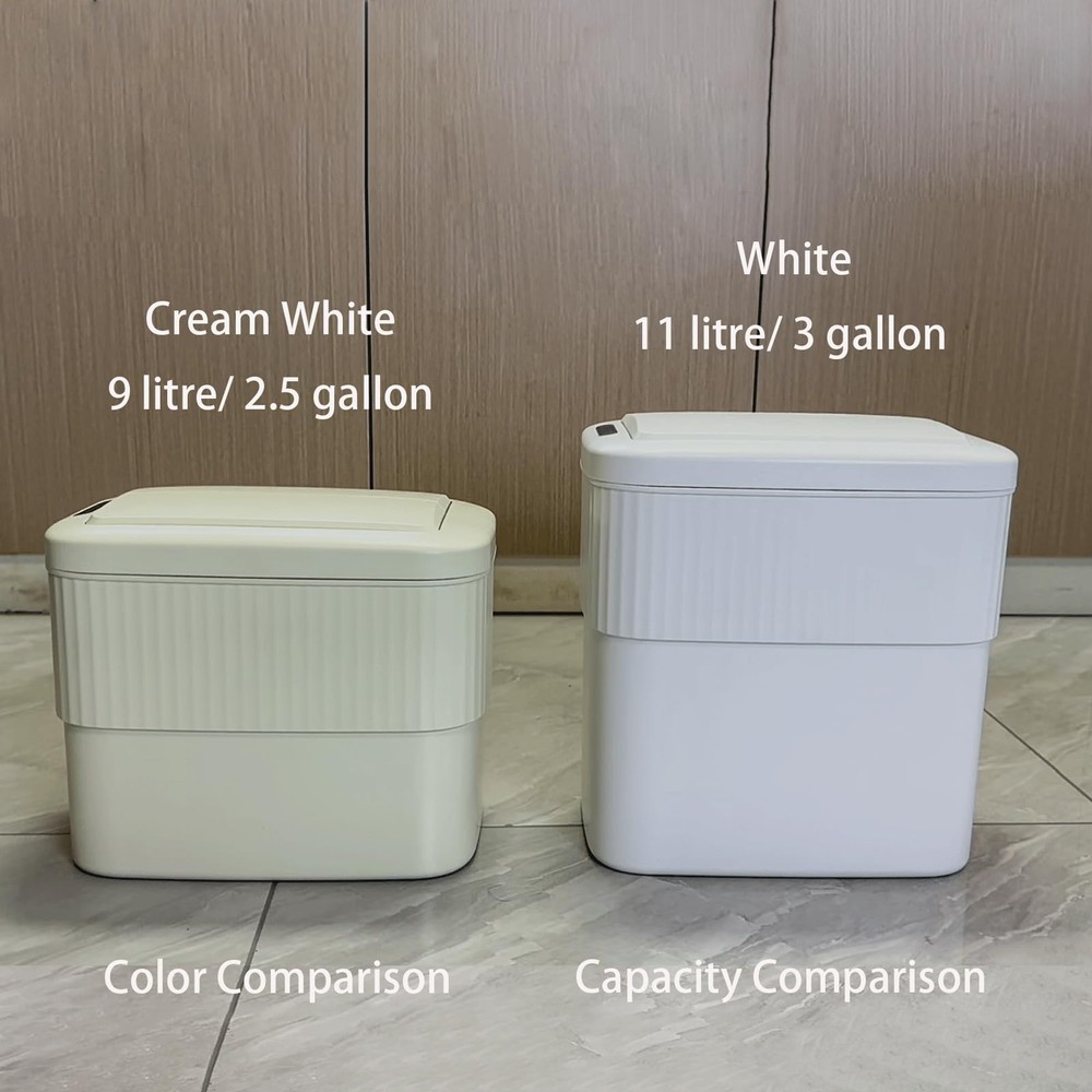 Sensor Hanging Trash Can with Lid 2.5 GallonMotion Sensor Garbage Can Bathroo...