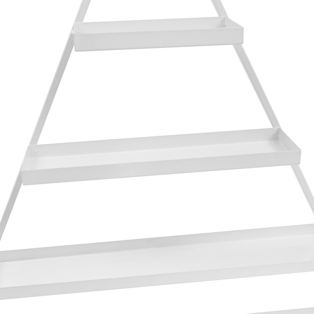 5-Tier Triangle Wall-Mounted Nail Polish Display Rack - 3 Pieces, White