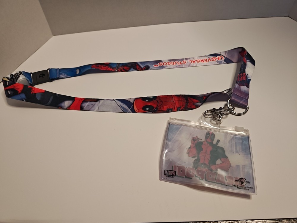 universal studios Deadpool Lanyard with Id Holder