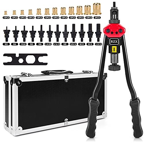 16" Rivet Nut Tool, Professional Rivet Nut Tool Setter Kit Including 12