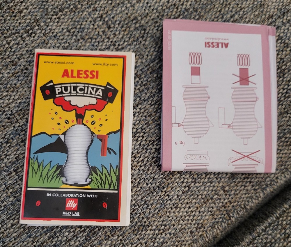 Alessi Pulcina Ephemera, Manual