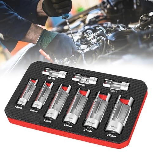 9Pcs Automotive O2 Oxygens Sensors Socket Offset Wrench Remover Tool and