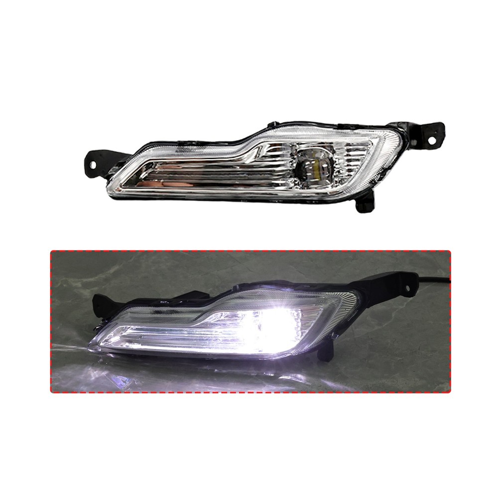 For 2018 2019 Ford Explorer Clear LED Fog Light Kit Set with Switch Bezel Wire