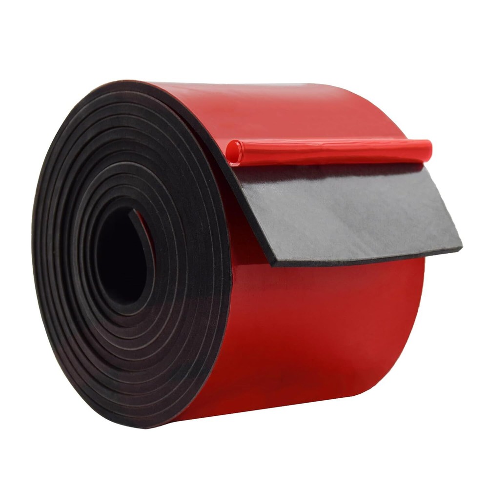 DOBTIM Rubber Strips 1/2(.500)" Thick X 1" Wide X 10'Long, Solid Rubber Rolls