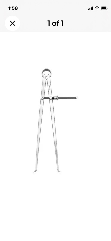 Starrett 73B-12 Inside Spring Caliper, 12 In, Spring