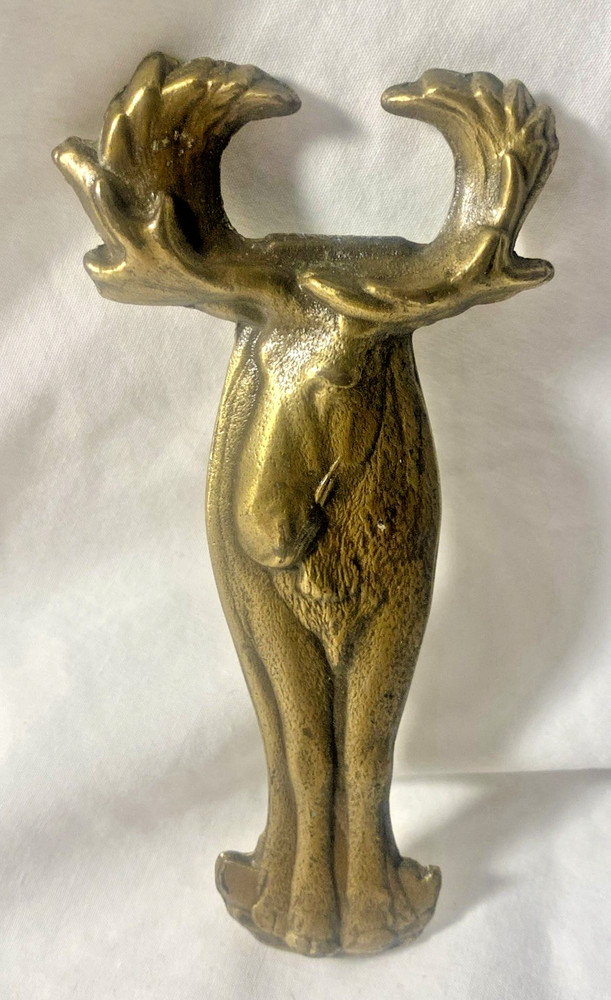 3-D Moose Shaped Hand Held Brass Bottle Opener