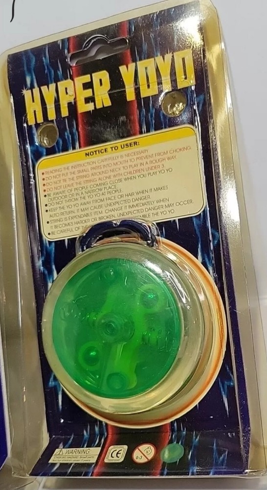 1998 Hyper Yoyo  Spinner Auto Return System GREEN NEW