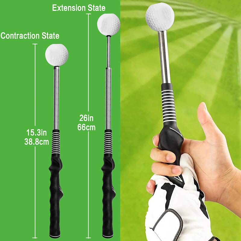 Golf Swing Trainer Aid Lightweight Stretchable Practice Rod Speed Training Aids