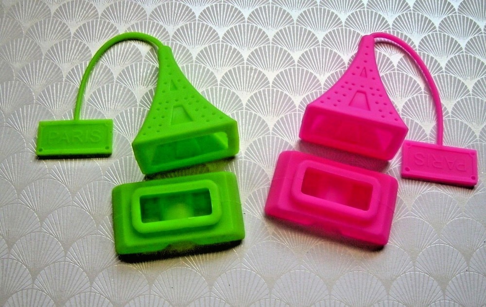Tea Ball Infuser GREEN Strainer Eiffel Tower Silicone Great Gift Easy Fun AP 1
