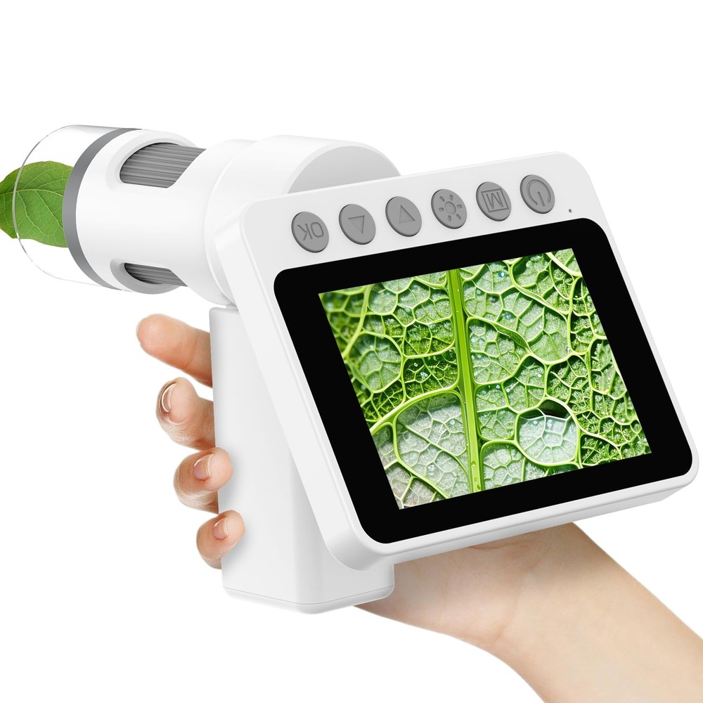 Portable Digital Handheld Microscope for Kids - 1000X Microscopes with White