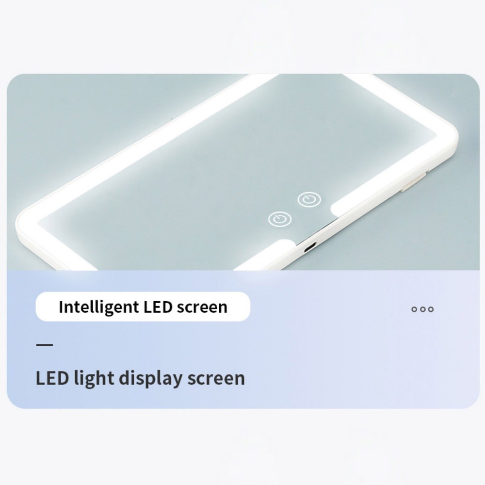 Rechargeable Vanity Mirror For Car Sun Visor With 3 Light Modes Type-C Charging