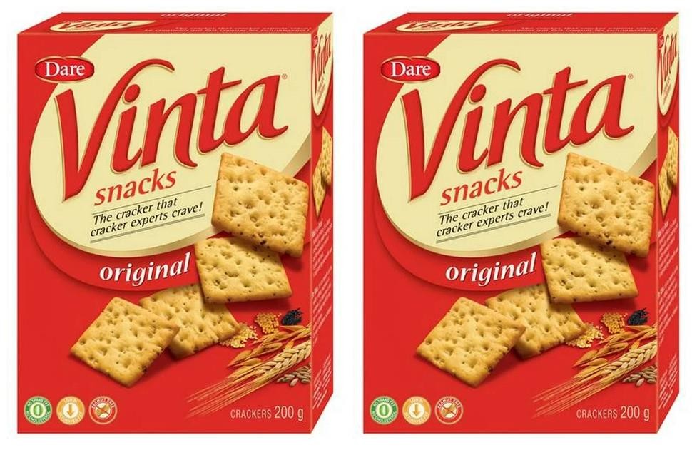 Dare Vinta Snacks Original Crackers, 200g (2 Pack)