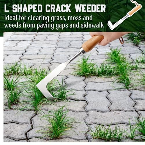 5 Pcs Weed Puller Set Include Hori Weeding Knife Uprooting Crack Classic