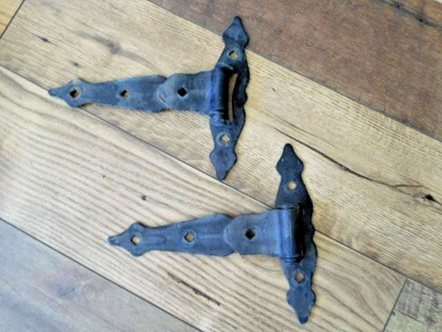 Antique Barn Door Or Gate Strap Hinges Wrought Iron Solid Working