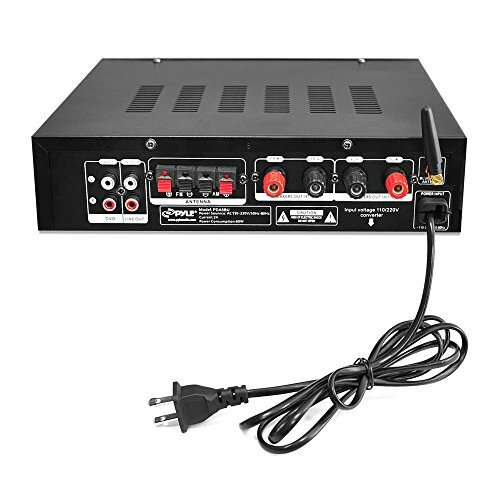 Pyle Bluetooth AM/FM USB AUX LCD Display 200W Receiver, Bundle 50FT Speaker Wire