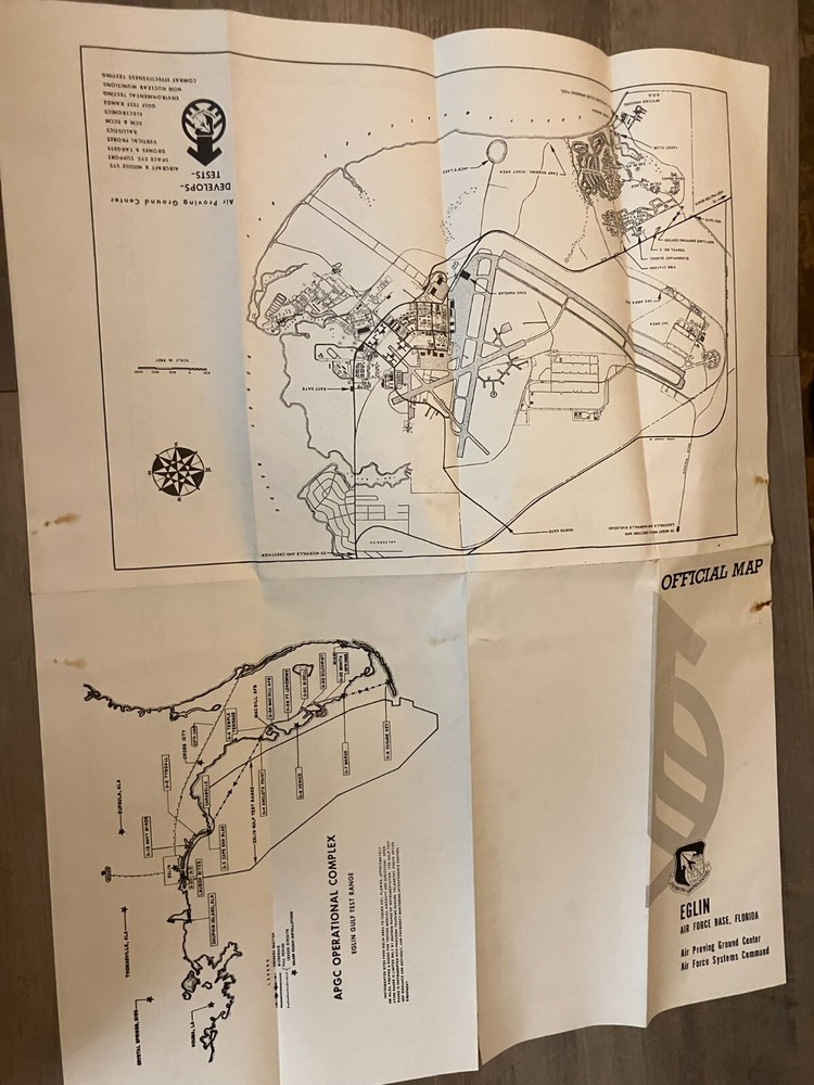 Eglin Air Force Base Florida Map 1964
