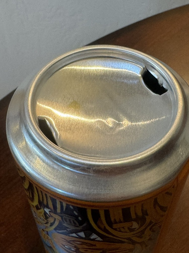 Lost Coast Tangerine Wheat - Empty Beer Can Bottom Opened