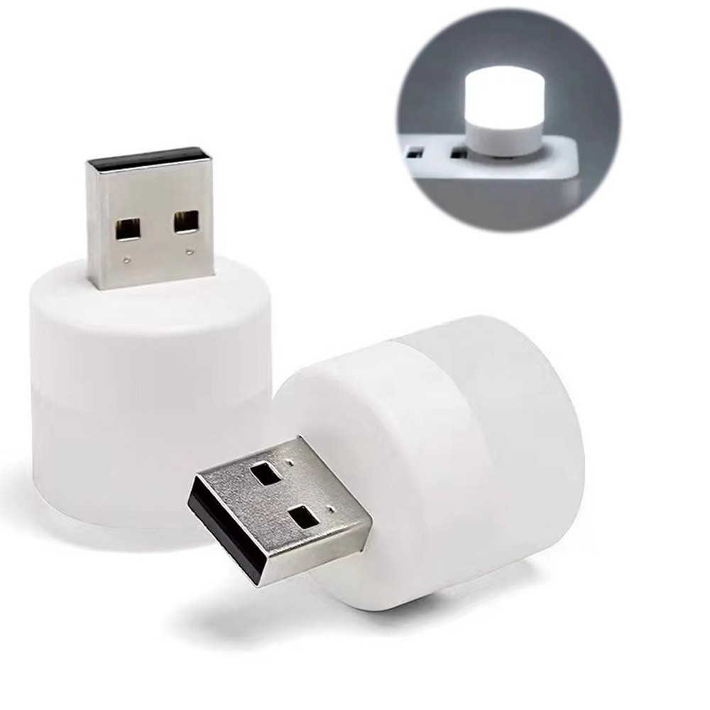 10Pcs USB Night Light USB Plug Computer Mobile LED Night Lamp, White Light T2B3