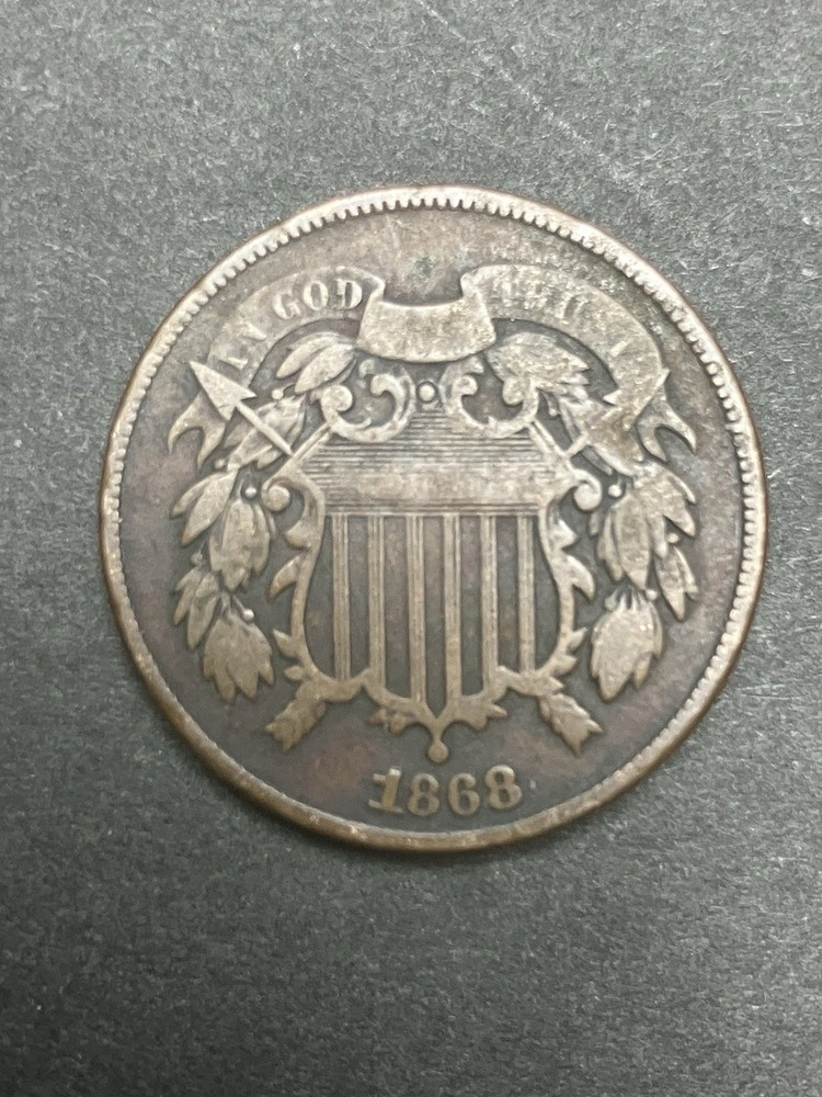 1868 Two Cent Piece Coin