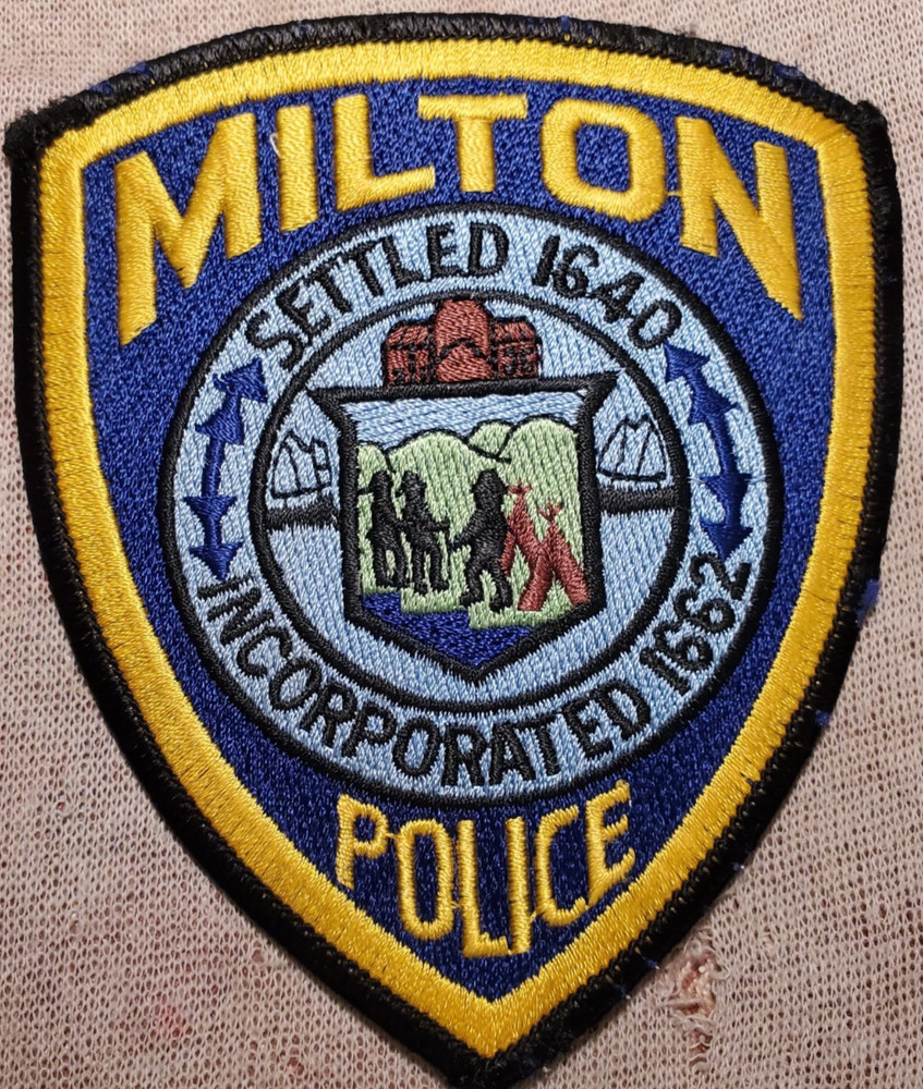 MA Milton Massachusetts Police Shoulder Patch
