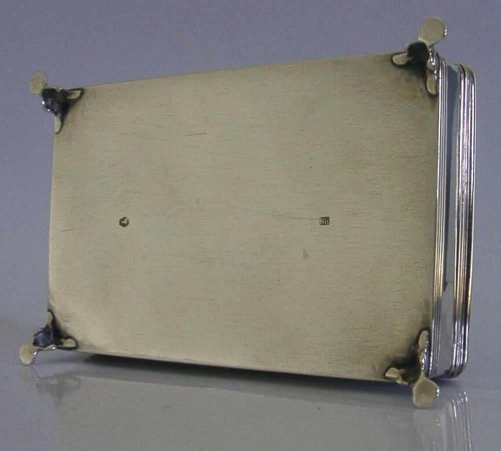 DUTCH 216g SOLID SILVER 1635 SCHOOL SCENE TABLE CIGAR BOX 1900 ANTIQUE VICTORIAN