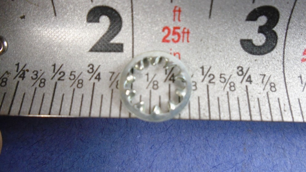 (40 Pack) 1/4" Internal Star Lockwasher 1/4" Thread Stud Bolt Nut Lock Washer