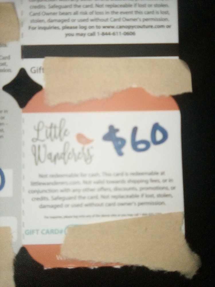 $60 Little Wanderers Gift Card