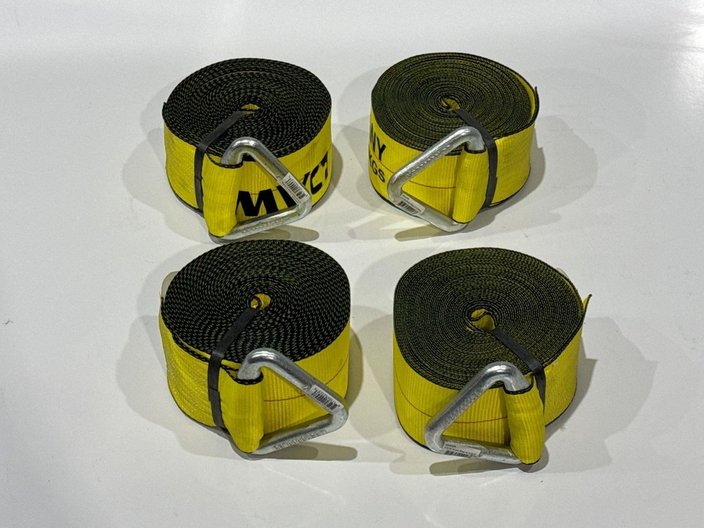 4"X50' Winch Strap with D Ring 4 Pack