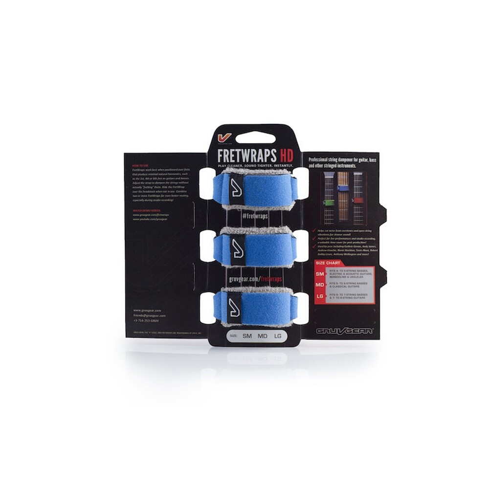 Gruv Gear FretWraps String Muters 3-Pack Sky Blue (Large)