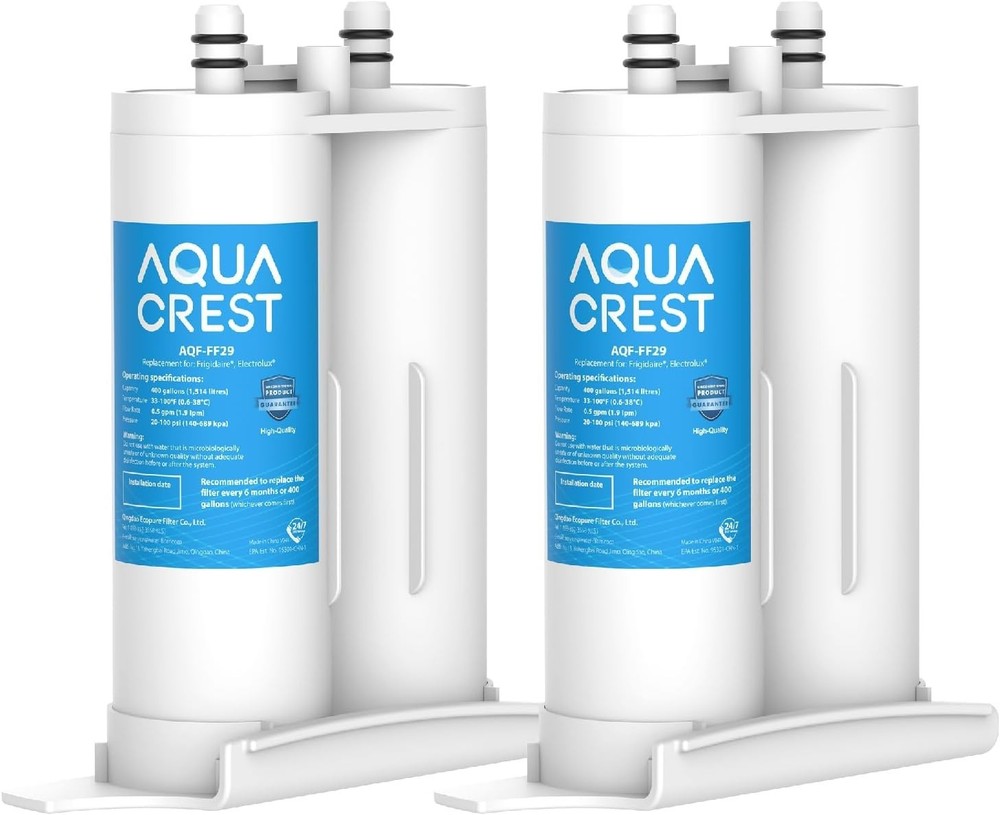 AQUA CREST Refrigerator Water Filter Replacement for Frigidaire® WF2CB®, 2 Pack