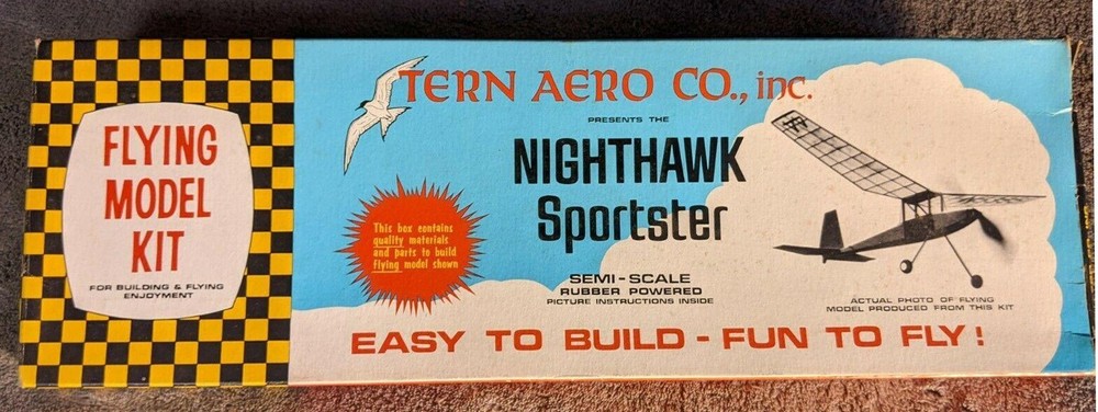 Tern Model Airplane Plans (FF): Night Hawk 18" Span Rubber-Powered