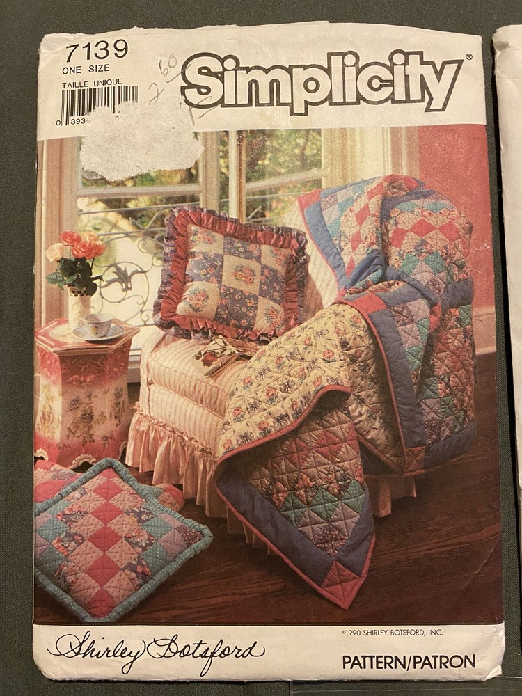 Quilting & pillow patterns lot of 3