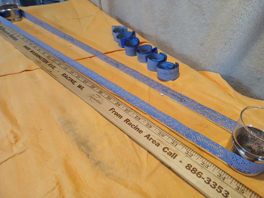 Ten Rolls - Vintage Computer Punched Paper Tape