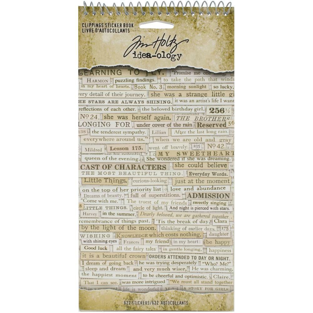 Tim Holtz ~ CLIPPINGS STICKER BOOK ~ Idea-ology stickers