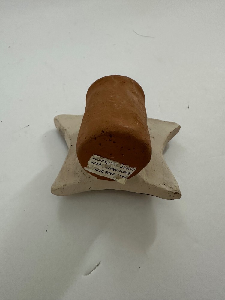 Peruvian Handmade Clay 3” Nativity Candlestick holder NEW