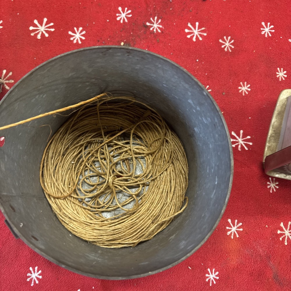 Antique Twine String Holder Galvanized