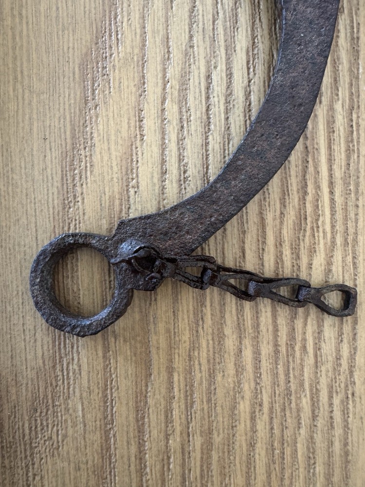 Antique Unique Iron Horse Spade Bit with Roller Unmarked - Cavalry?