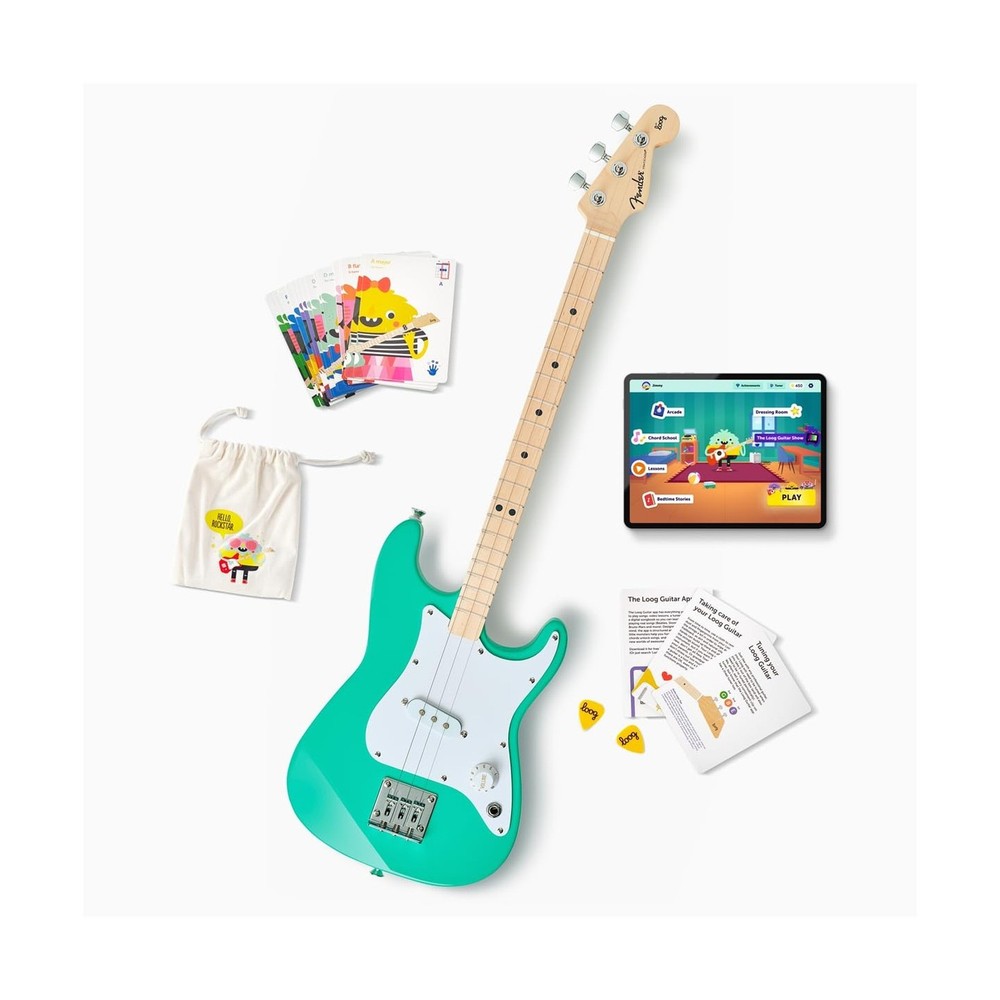 Fender x Loog 3-String Stratocaster Electric kids Guitar 3 string beginner ki...