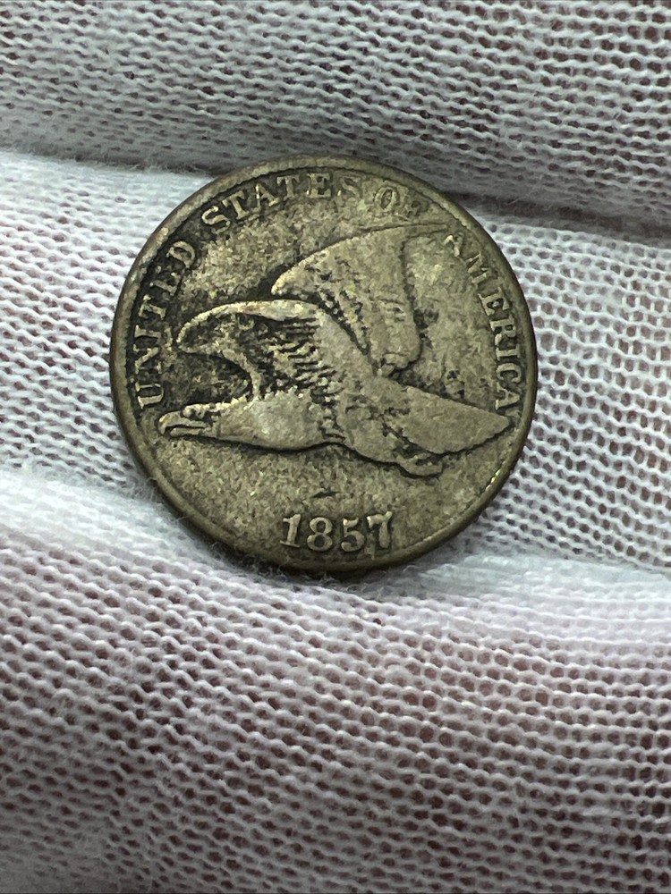 1857 Flying Eagle Cent Penny. Nice Condition Old US type coin!