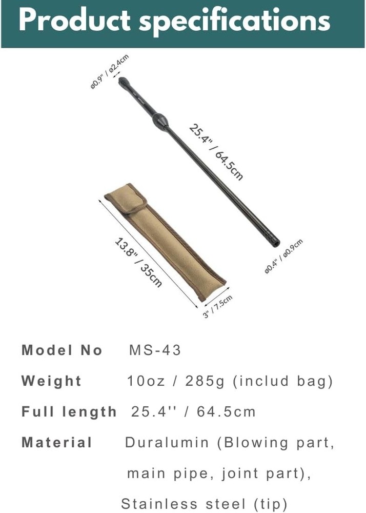 camping moon Fire Blowing Stick Split Type Compact Fire Starter Grill Starter Bl