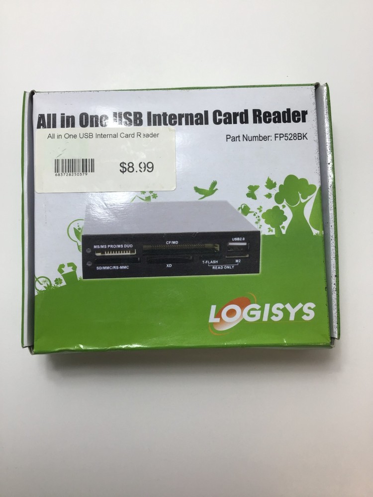 Logisys FP528BK All in One USB Internal Card Reader 3.5" Front Panel USB 2.0