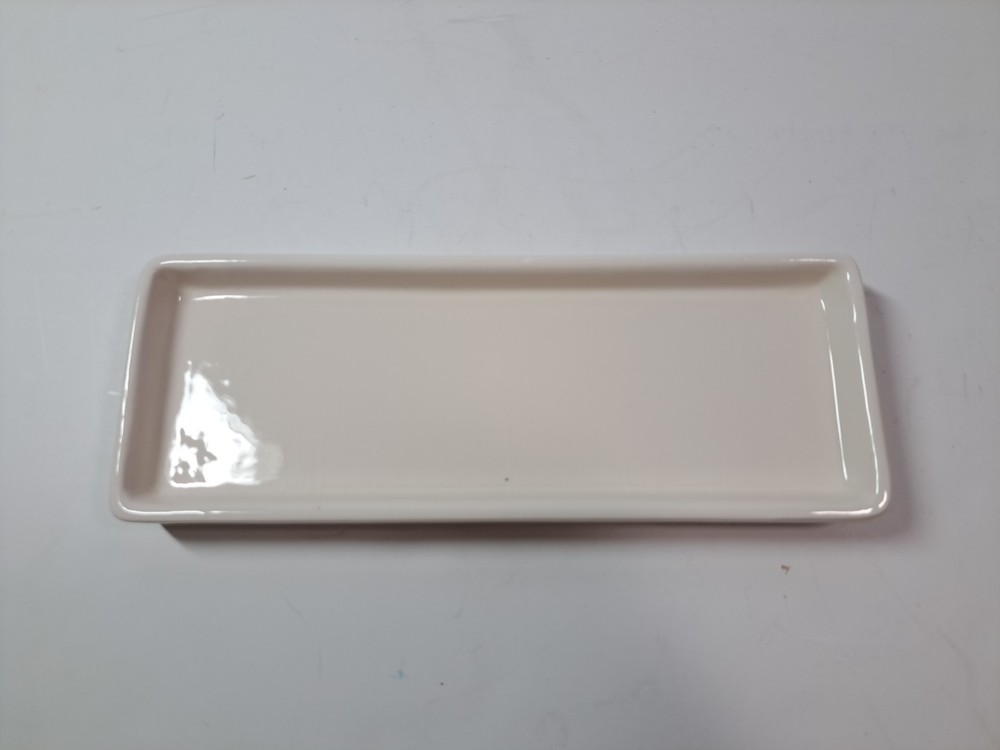 Pier 1 Speckled Blue & White Butter Dish With Bunny Ears Easter