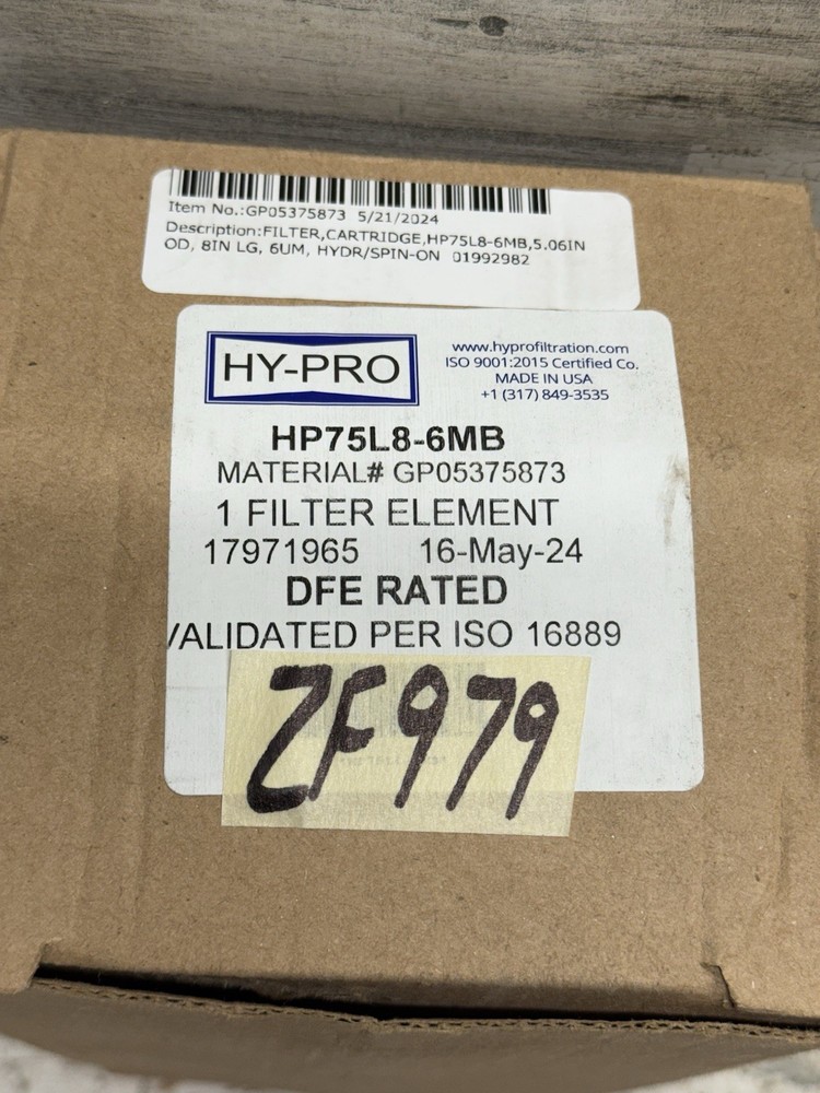 HYPRO HP75L8-6MB Hydraulic Filter Element New